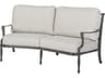 Bel Air Cast Aluminum Curved Outdoor Patio Loveseat - No Cushion