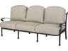 Florence Cast Aluminum Outdoor Patio Sofa - No Cushion