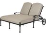 Florence Cast Aluminum Double Patio Chaise Lounge - No Cushion