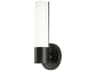Saber Ii 1-Light Matte Black Glass LED Wall Sconce