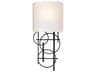 1-Light Coal Black Glass Wall Sconce