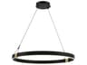 Recovery X 1-Light Coal Satin Brass Black LED Round Pendant