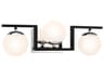 Alluria 3-Light Coal Polished Nickel Black Glass Vanity Light