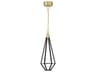 Dripping Gems 1-Light Soft Brass Black LED Geometric Mini Pendant