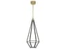Dripping Gems 1-Light Soft Brass Black LED Geometric Pendant
