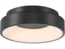 Conc 1-Light Coal Black LED Round Flush Mount