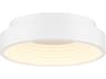 Conc 1-Light White LED Round Flush Mount