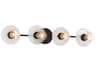 Vapors 4-Light Coal Black Glass Vanity Light