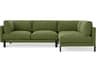 Silverlake Green Upholstered Sectional Sofa