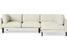 Silverlake White Upholstered Sectional Sofa