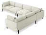 Silverlake White Upholstered Sectional Sofa