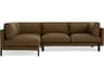 Silverlake Brown Upholstered Sectional Sofa