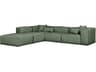Nest Green Upholstered Sectional Sofa