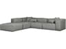 Nest Gray Upholstered Sectional Sofa