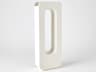 Rectangle White 8" Vase