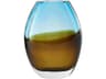 Oval Topaz Blue Vase Small