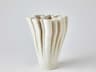 Ripple Matte White 10" Vase