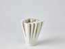 Ripple Matte White 8" Vase