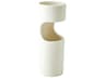 Cut Away Matte White Vase