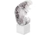 Tidal Wave Clear Frosted Gray Sculpture Large