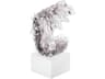 Tidal Wave Clear Frosted Gray Sculpture Small