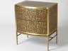 2-Drawers Gold Chest Nightstand