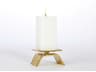 Single Torch Brass 6" Candle Holder