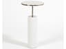 Round Marble Nickel End Table