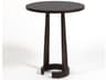 Round Marble Bronze End Table