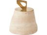 Bocal Lidded Pot-Travertine Decorative Accent Large