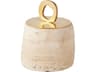 Bocal Lidded Pot-Travertine Decorative Accent Medium