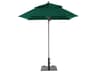 Windmaster Aluminum 6 Foot Square Fiberglass Outdoor Patio Umbrella in Forest Green