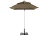 Windmaster Aluminum 6 Foot Square Fiberglass Outdoor Umbrella in Taupe