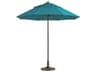 Windmaster Aluminum 9 Foot Round Fiberglass Outdoor Umbrella in Turquoise