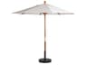 Market Wood 7 Foot Round Outdoor Umbrella in White