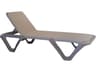 Nautical Pro Sling Dove Gray Adjustable Outdoor Patio Chaise Lounge in Ash