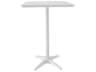 Sunset Aluminum White Glacier White/White Square Outdoor Patio Bar Height Table