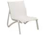 Sunset Sling Aluminum Resin White Outdoor Patio Lounge Chair in White