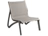 Sunset Sling Aluminum Resin Volcanic Black Patio Lounge Chair in Gray