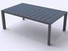 Sunset Aluminum Volcanic Black Rectangular Patio Coffee Table