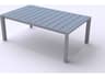 Sunset Aluminum Platinum Gray Rectangular Outdoor Coffee Table