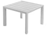Sunset Aluminum Glacier White Square Low Outdoor End Table