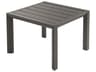 Sunset Aluminum Volcanic Black Square Low Outdoor Patio End Table