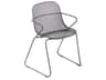 Ramatuelle Steel Pavement Gray Steel '73 Outdoor Dining Arm Chair