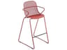 Ramatuelle Steel Bossa Nova Red Outdoor Bar Stool