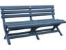 Westport Resin Barn Blue Outdoor Patio Bench