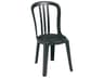 Miami Resin Charcoal Stacking Bistro Side Chair
