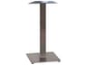 Gamma Steel Silver Gray Square Bar Height Table Base
