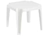 Miami Resin White Square Low Patio End Table
