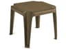 Miami Resin Bronze Mist Square Low Outdoor End Table